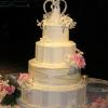 Eloquent cake with pearl dusted fondant accent strips